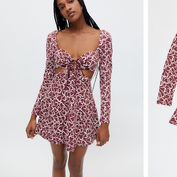 UO Hansel Heart Print cutout - Picture 1 of 3